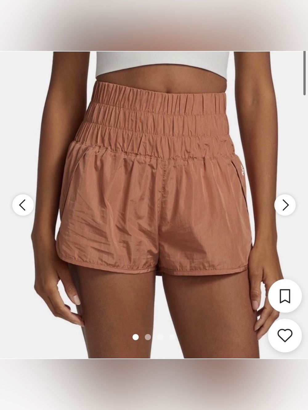 Free People Movement High Waisted Athletic Shorts Mauve Blush Size Women’s XS